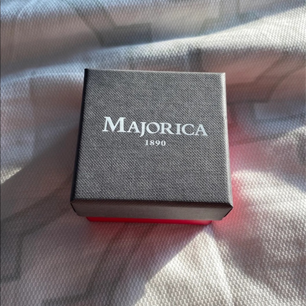 Majorica Pearl Silver Halo Stud Earrings